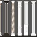 Gypsum Column Decorative Column 3d model