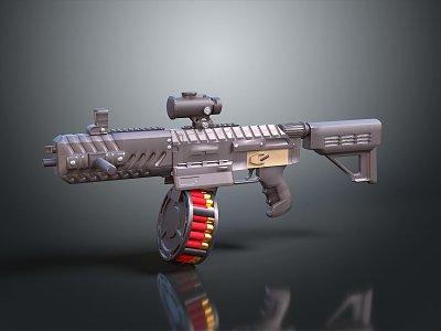 rifle semi-automatic rifle combat rifle battle rifle carbine war rifle attack rifle 3d model