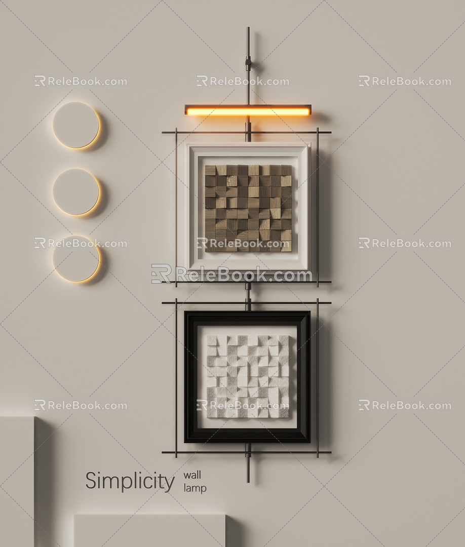 Modern wall decoration pendant 3d model