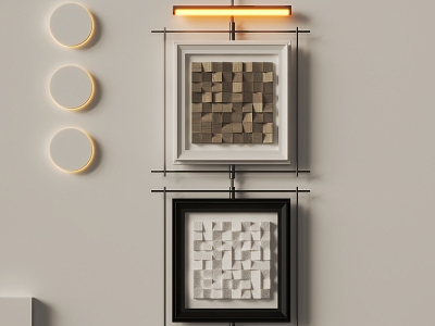 Modern wall decoration pendant 3d model