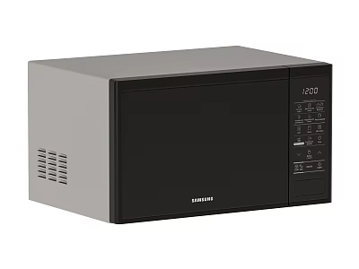Samsung Black And Gray Microwave Oven With Digital Control Panel And Modern Design 3d model