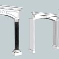 Various Styles Of Decorative Door Arches With Columns And Carved Details