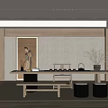 New Chinese Style Song Style Tea Room Study 3d model
