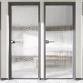 Modern Hinged Doors With Textured And Ribbed Glass For Interior Design 3d model