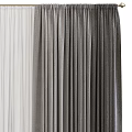 Pleated Curtains In White And Gray Tones For Modern Home Decor