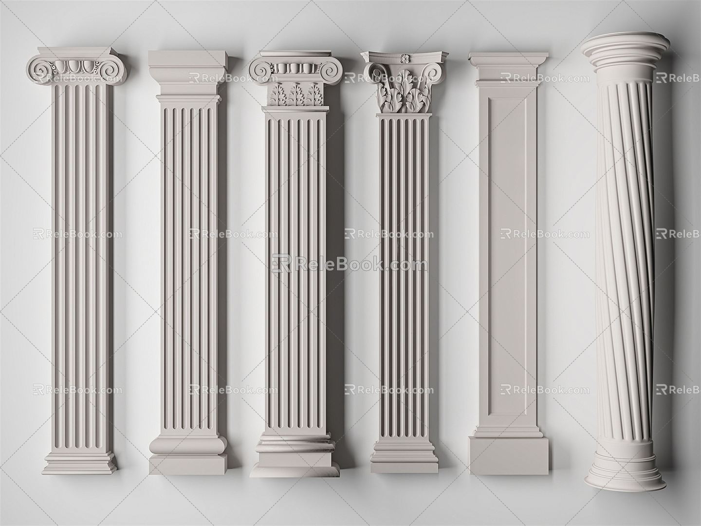 European Roman Column 3d model