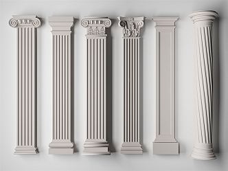 European Roman Column 3d model