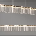 Modern Cascading Linear Chandelier Design With Vertical Elements For Interior Lighting