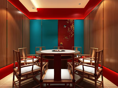 Hot pot shop room 3d model