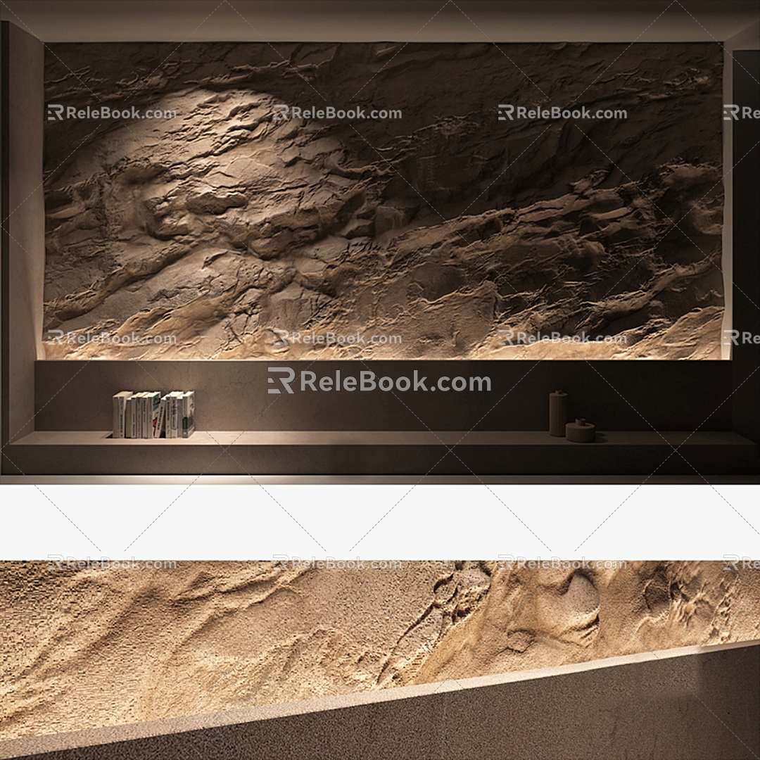 Stone background wall SU model 3d model