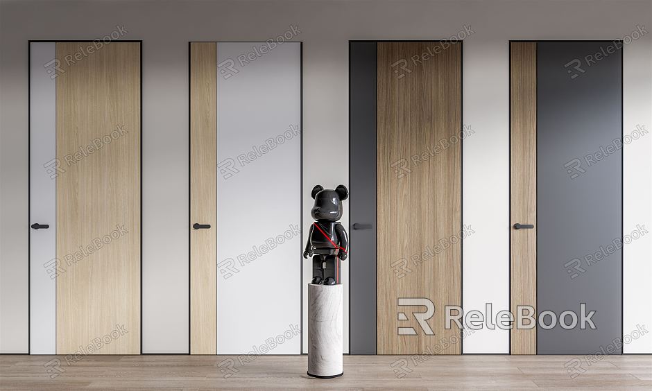 Modern swing door minimalist door model