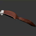 Cute Red and White Fluffy Flying Squirrel Game and Movie Character in 3D Flying Pose