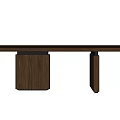 ANA ROQUE Flow Wood Grain Rectangular Dining Table Tea Table Tea Table Writing Desk Rectangular Wood Grain Table 3d model