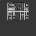 Electronic Components Arranged On White Square Tray With Various Shapes And Sizes