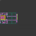 Dual Printed Circuit Boards Featuring Yellow Chips Purple Mounting Holes And Electronic Components