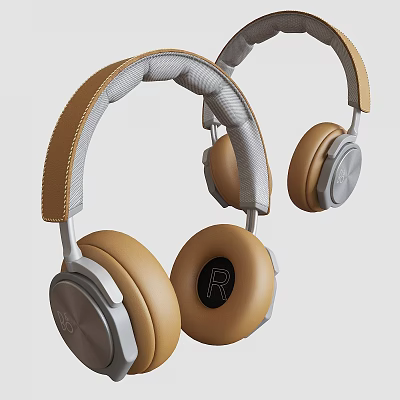 Elegant Light Luxury Headphones With Soft Leather Earpads And Modern Design 3d model