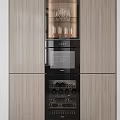 Modern Kitchen Interior With White And Wooden Cabinets Island And Range Hood