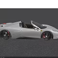 Sleek White Convertible Sports Car Parked Outdoor With Modern Building Background
