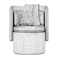 Teal Velvet Armchair With Gray Blanket And Same Style In Various Colors