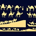 Animal camel silhouette desert camel line drawing graphic 3d model