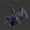 Game Movie Character Featuring Muscular Body Scaled Skin Horned Head Tail And Clawed Feet