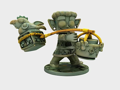 Sanxingdui Characters Sanxingdui Wenchuang Characters 3d model
