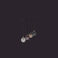 Elegant Modern Spherical Pendant Lights With Gradient Colors And Metal Accents