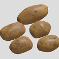 Cartoon Potato Potato Low Poly Potato Potato 3d model