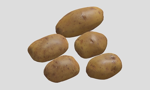 Cartoon Potato Low Poly Potato 3d model