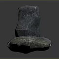 Natural Stone Collection Featuring Various Sizes And Irregular Shapes On Dark Backdrop 3d model