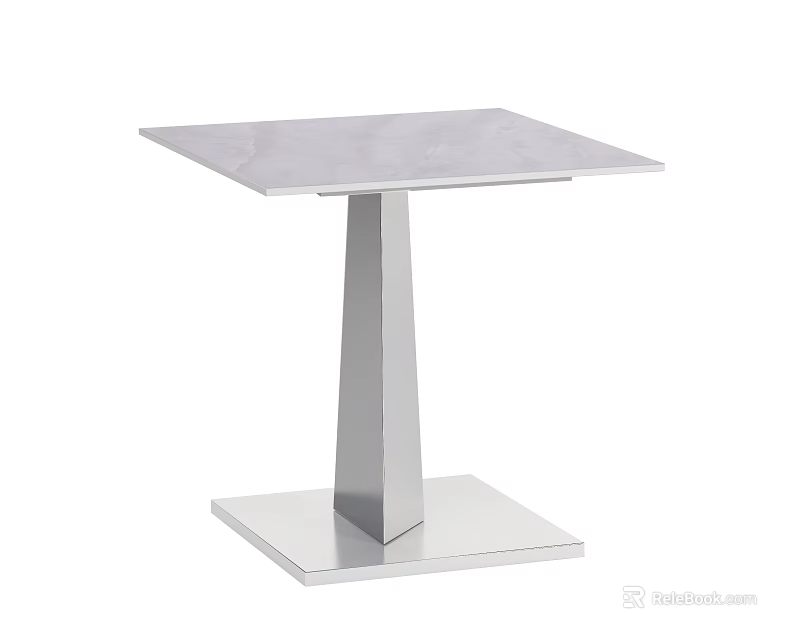 Modern Side Table With Marble Top And Sleek Metal Base For Home Decor 3d model 