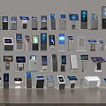 Smart Machines Various Interactive Touchscreen Kiosks And Digital Information Terminals 3d model