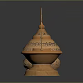 Set Of Traditional Copper Decorative Lamps With Intricate Cutouts And Reflective Bases