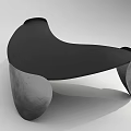 Modern Coffee Table With Black Tabletop And Unique Metallic Textured Legs 3d model