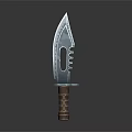 Sharp Tactical Knife With Metal Blade Wooden Handle And Metal Ring Design