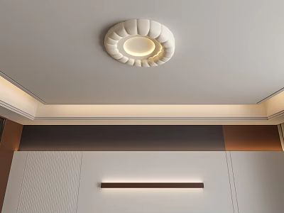 Tooth cream wind net red ceiling lamp 3d model