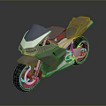 Futuristic Silver Motorcycle With Streamlined Body Red Accent Wheels And Metallic Reflective Surface