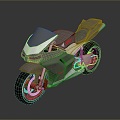 Motorcycle Two-wheeled Motorcycle Cross-country Motorcycle Road Race Motorcycle Motor Vehicle Transport 3d model