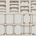New Chinese Style Gypsum Line Hornflower 3d model