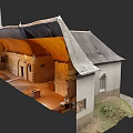 Traditional European Architecture With Stone Walls Arched Doors And Sloped Roof Design