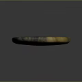 Oval Shaped Wood Stone Decorative Ornament With Natural Yellow Brown Black Texture And Polished Surface