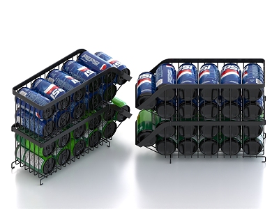 Coke Sprite Soda Cans Beverage Rack 3d model