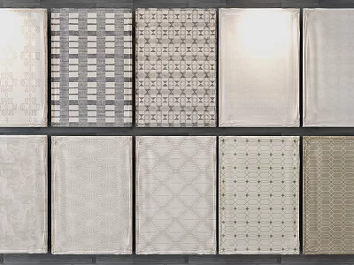 Stylish Square Rugs With Various Patterns And Designs For Home Decor 3d model