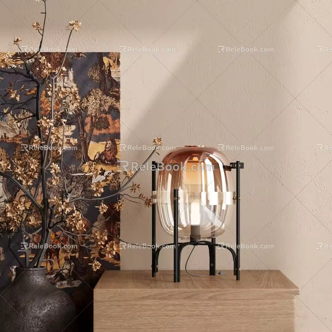 Modern Table Lamp Table Lamp Gradient Table Lamp Decorative Painting 3d model