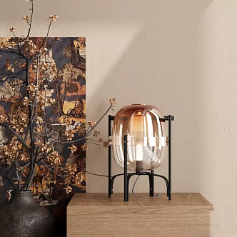 Modern Table Lamp Table Lamp Gradient Table Lamp Decorative Painting 3d model