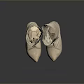 Beige Traditional Handmade Boots With Thick Soles And Stitched Details For Daily Wear