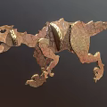3D Modeled T Rex Dinosaur Character With Cracked Skin For Game And Film