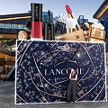 Lancôme Shopping Bag Photo Check in Spot With Lipstick Perfume And Modern Mall Night View