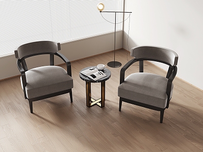 Single sofa leisure table and chair combination model