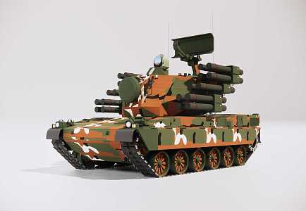 modern roland anti-aircraft vehicle 3d model